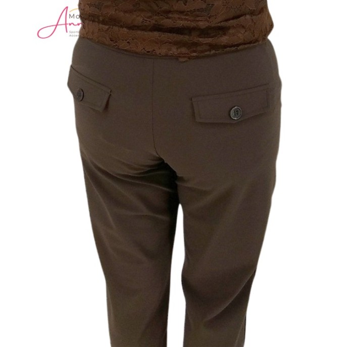 Mi Piace Broek bonded travel Espresso Mi Piace Broek bonded travel Espresso